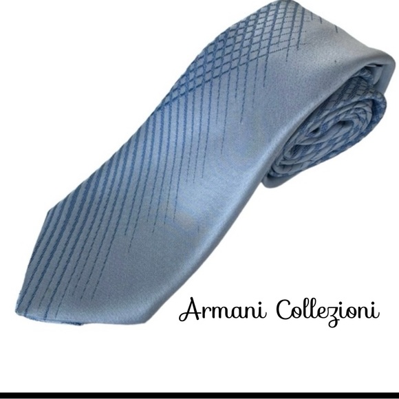 Armani Collezioni baby blue silk tie